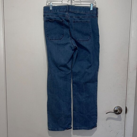 NYDJ Blue High-Rise Button-Fly Stretch Denim Straight Leg Women's Jeans Size S - Picture 5 of 10
